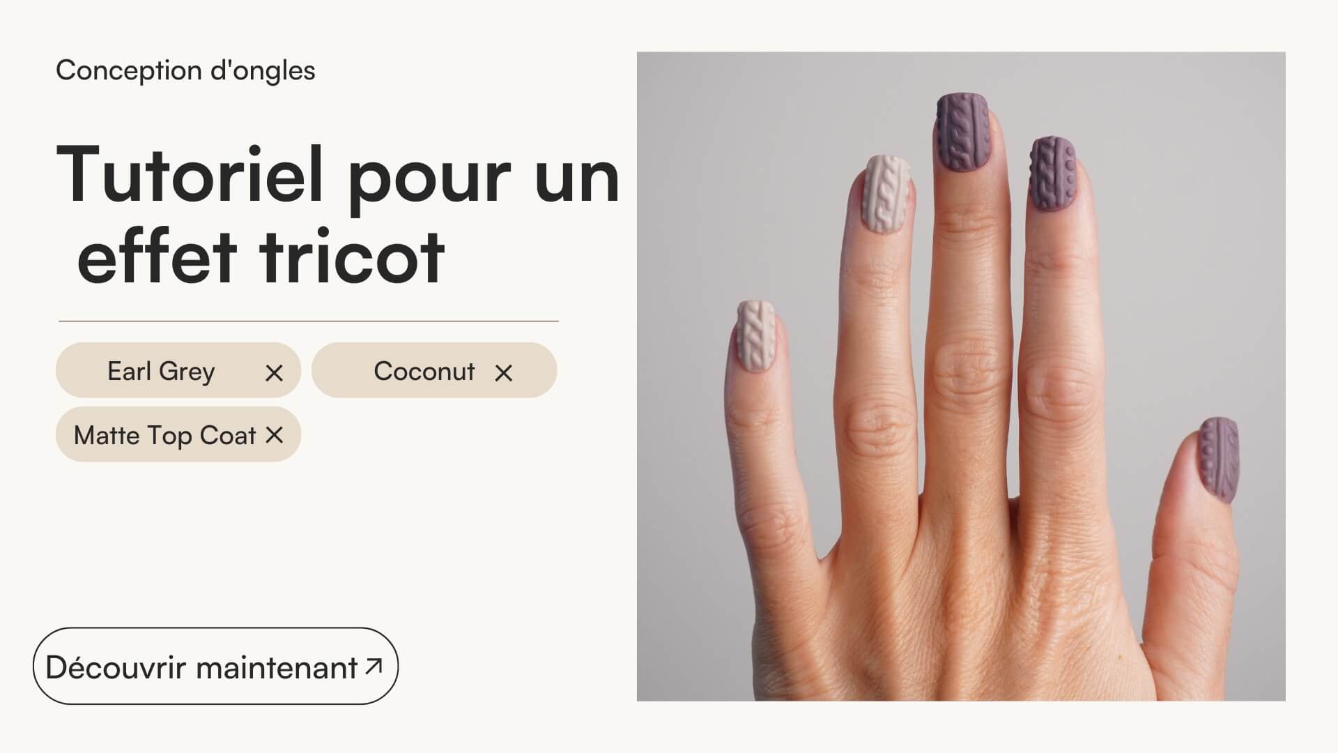 Tutoriel pour un effet tricot - Doonails France