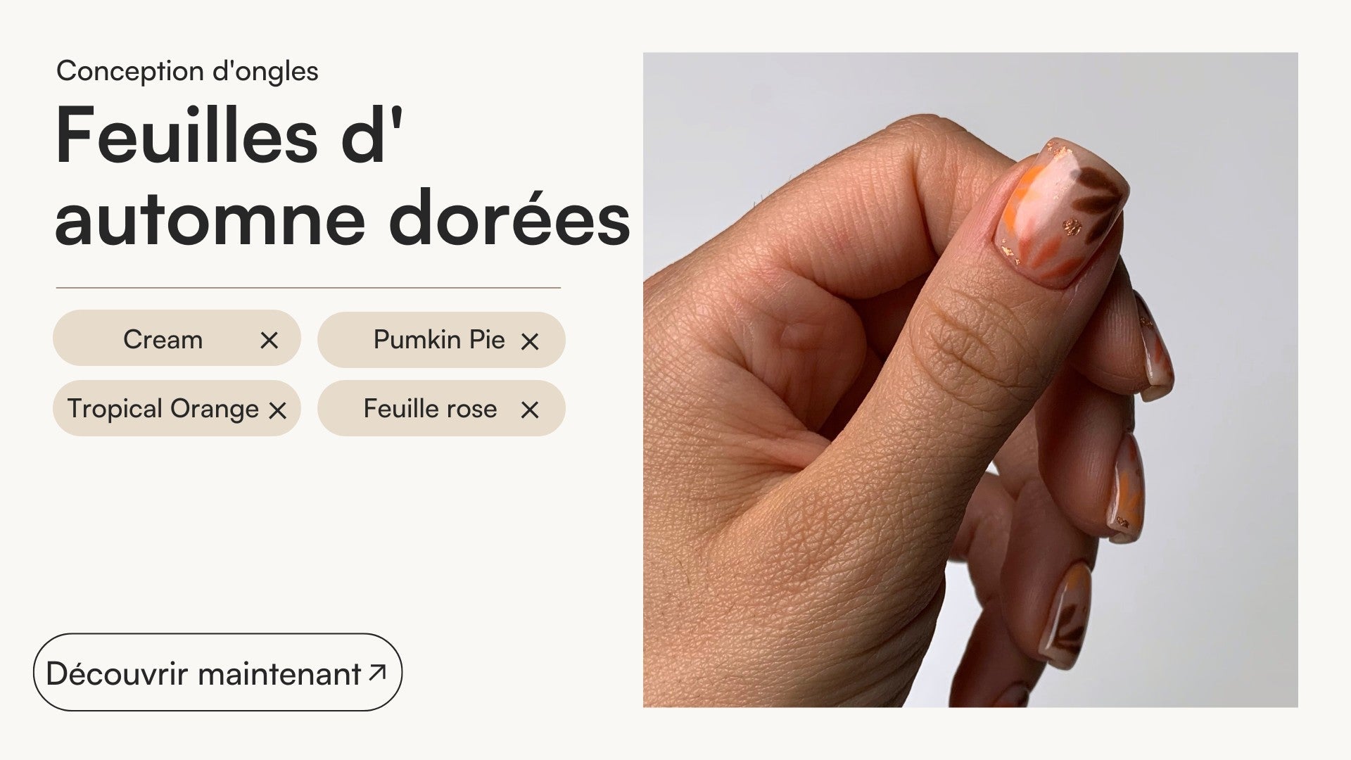 Feuilles d'automne dorées - Doonails France