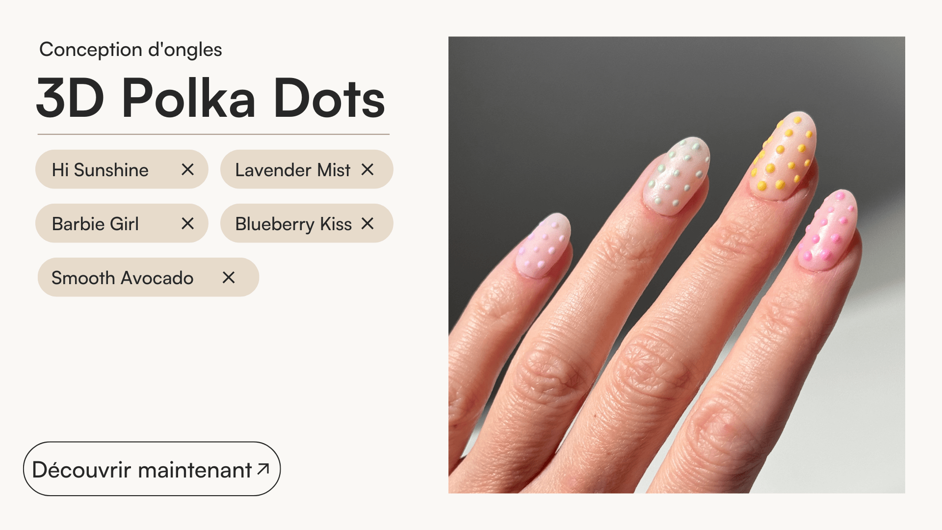 3D Polka Dots - Doonails France
