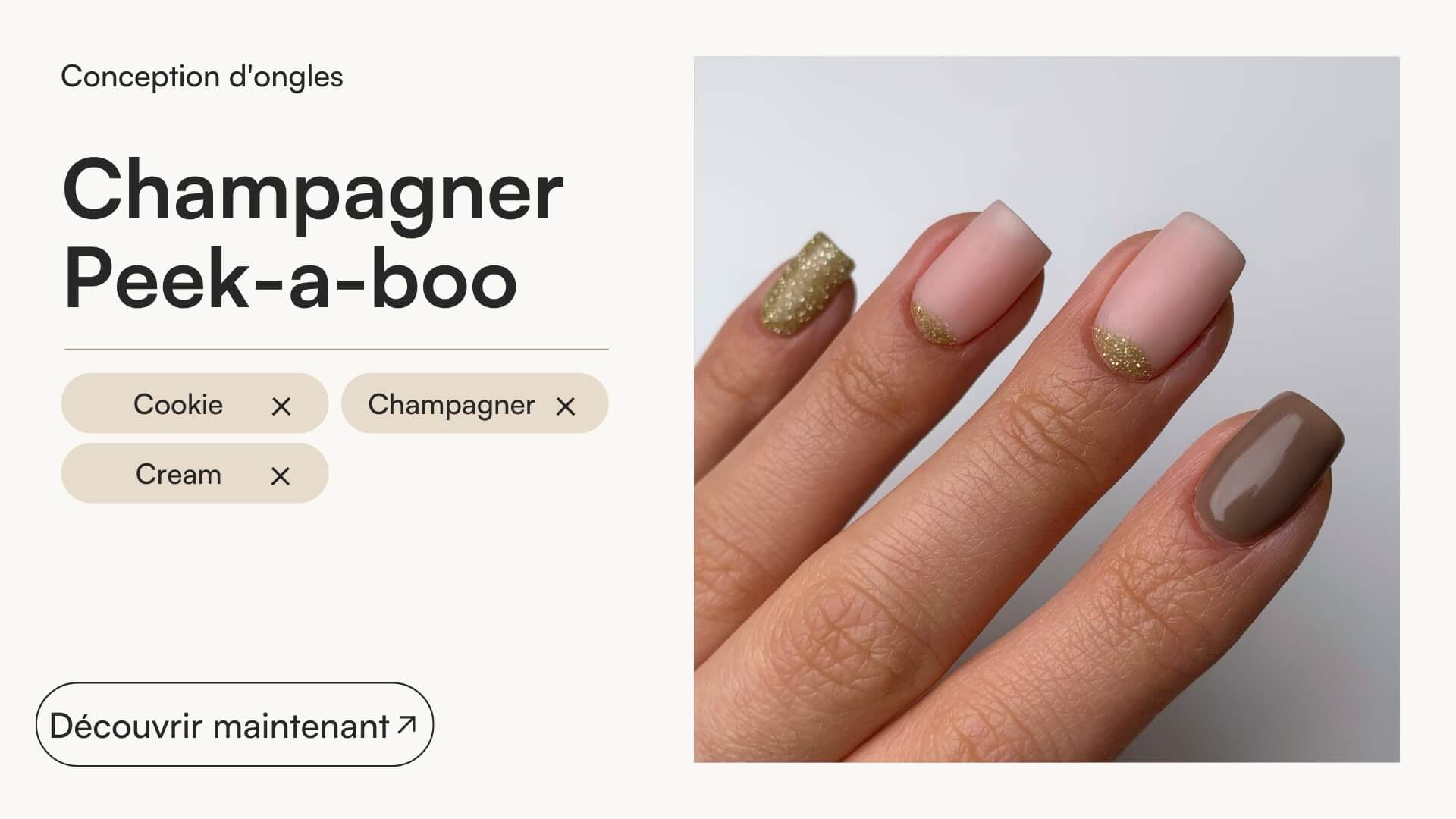 Design Champagne Peek-a-boo - Doonails France