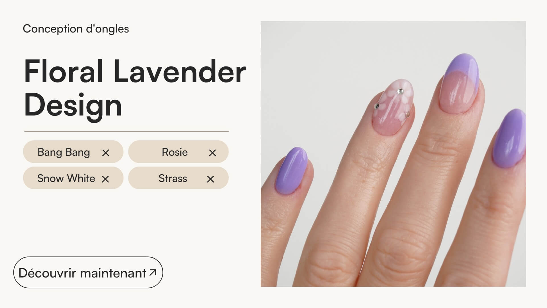 Floral Lavender Design - Doonails France