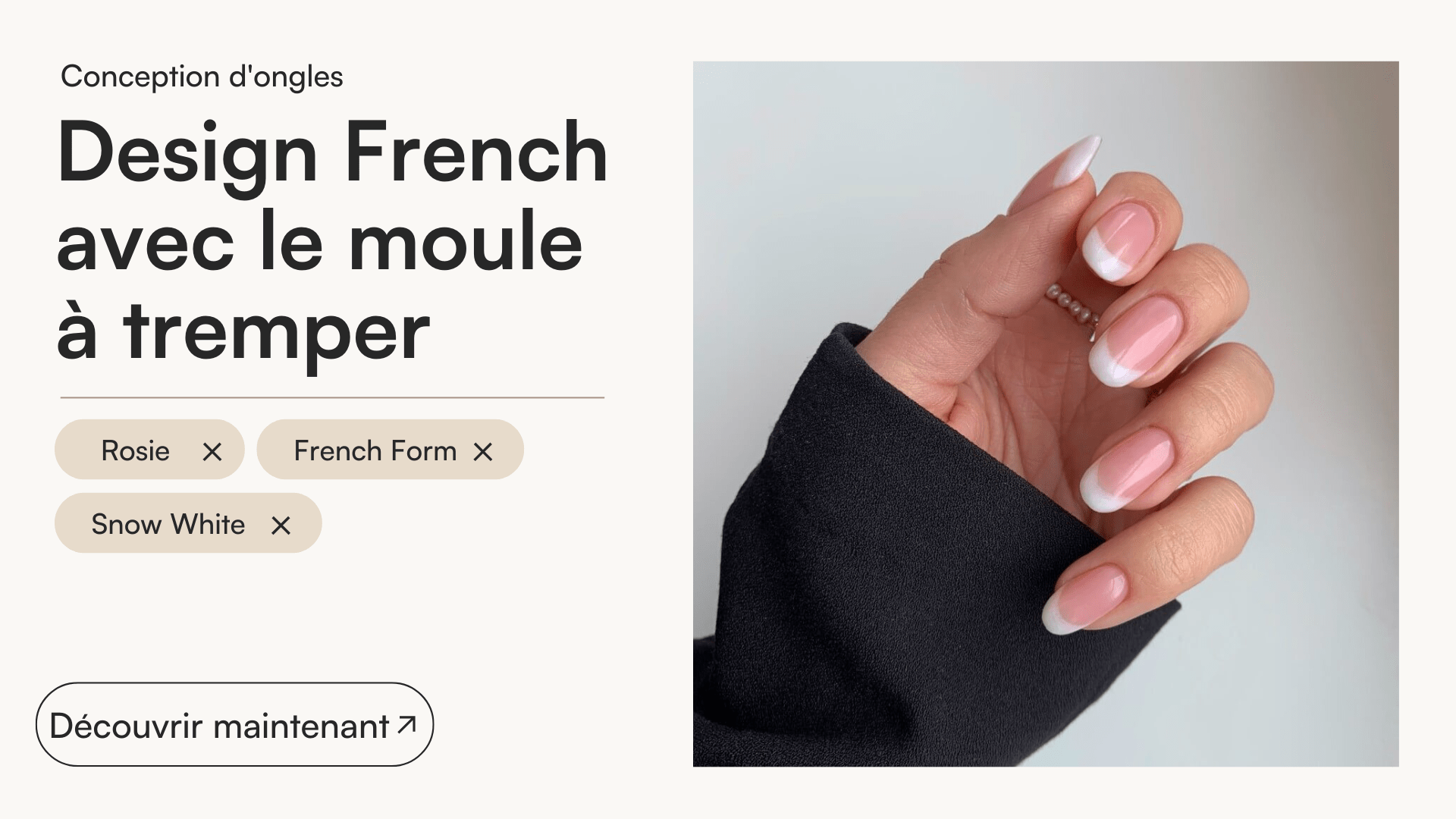 Design French avec le moule de trempage manucure French - Doonails France