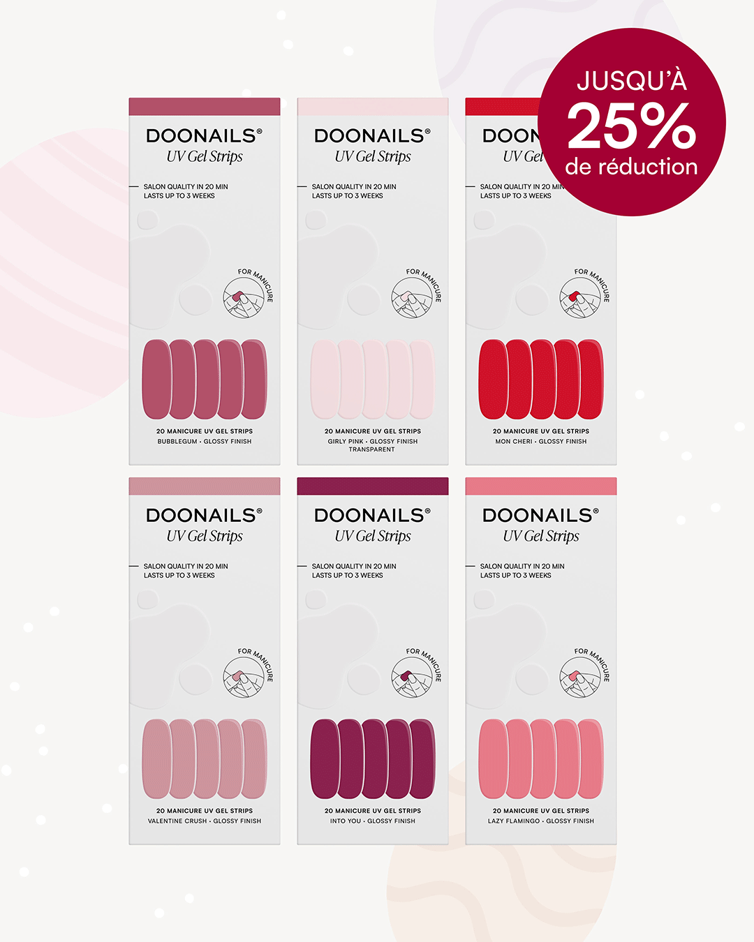 Pack Recharge Mix & Match - Bandes en GelDoonails