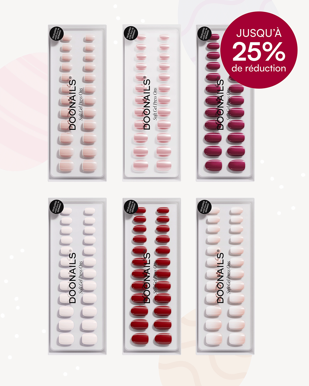 Pack Recharge Mix & Match - Press ons en gel soupleDoonails