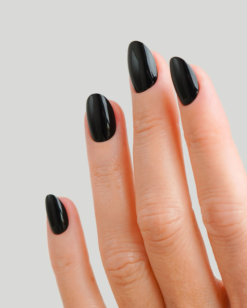 Dark Dream Courte Arrondie Press On en Gel Souple