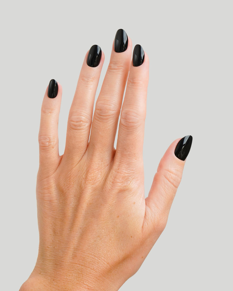Dark Dream Courte Arrondie Press On en Gel Souple