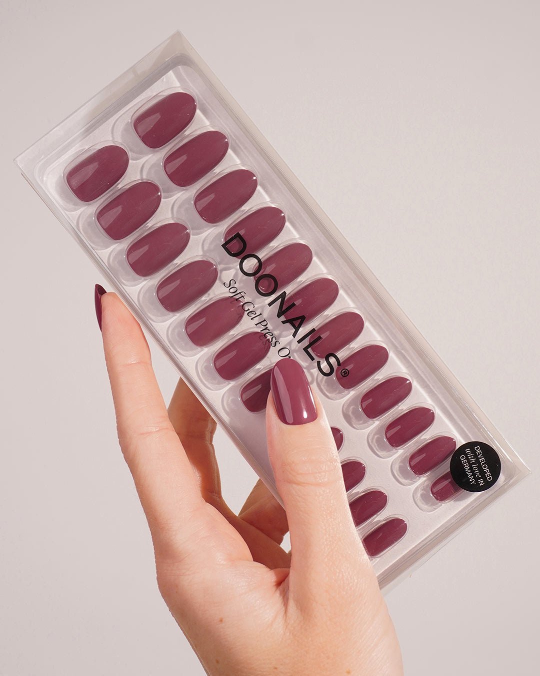 Press Ons en gel souple Bubblegum Moyenne Arrondie - Doonails France