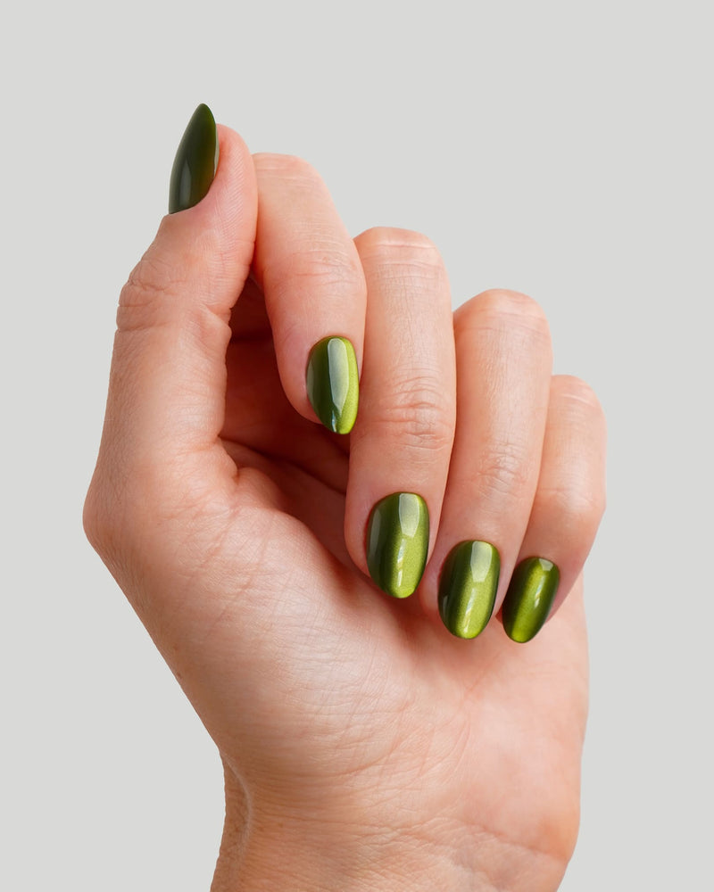 Olive You Courte Arrondie Press On en Gel Souple