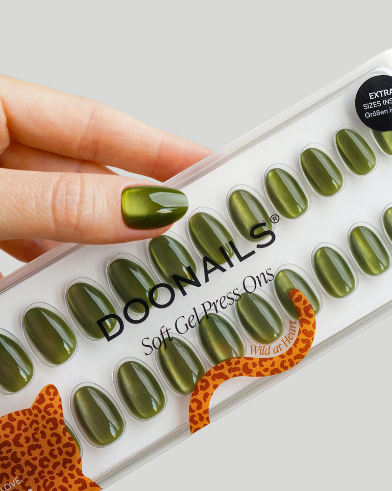 Olive You Courte Arrondie Press On en Gel Souple
