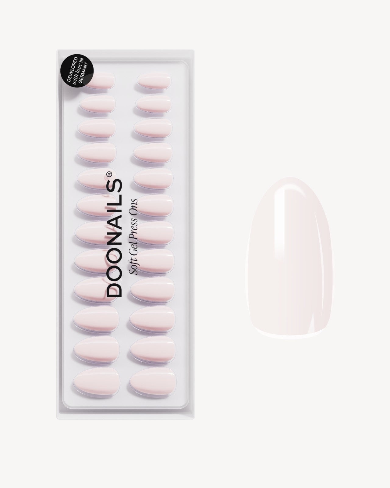 Press Ons en gel souple Pillow Talk Courte Amande - Doonails France