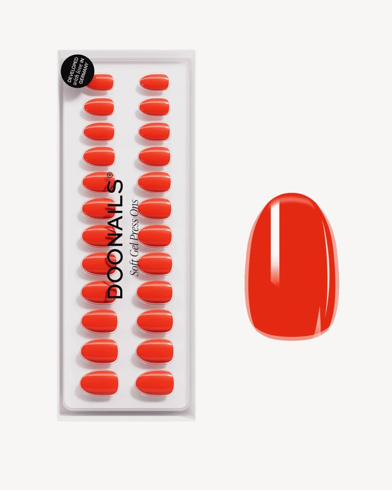 Press Ons en gel souple On Fire Courte Arrondie - Doonails France