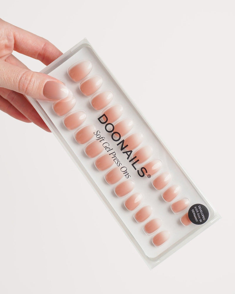 Babyboomer Courte Arrondie Press On en Gel Souple
