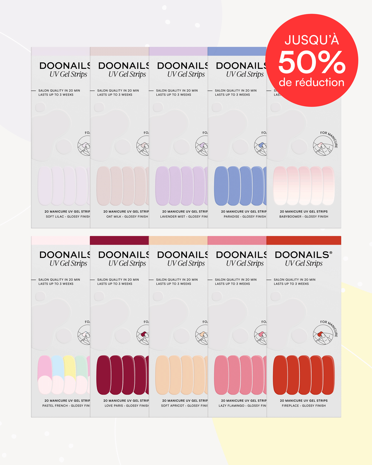 Pack Recharge Mix & Match - Bandes en GelDoonails