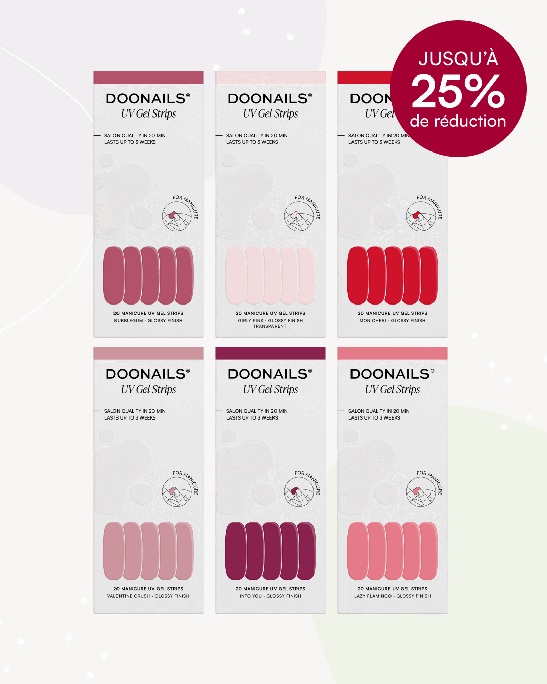 Pack Recharge Mix & Match - Bandes en GelDoonails