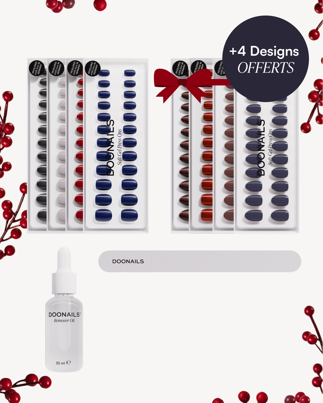 Kits de démarrage Black Month - Press Ons en gel souple