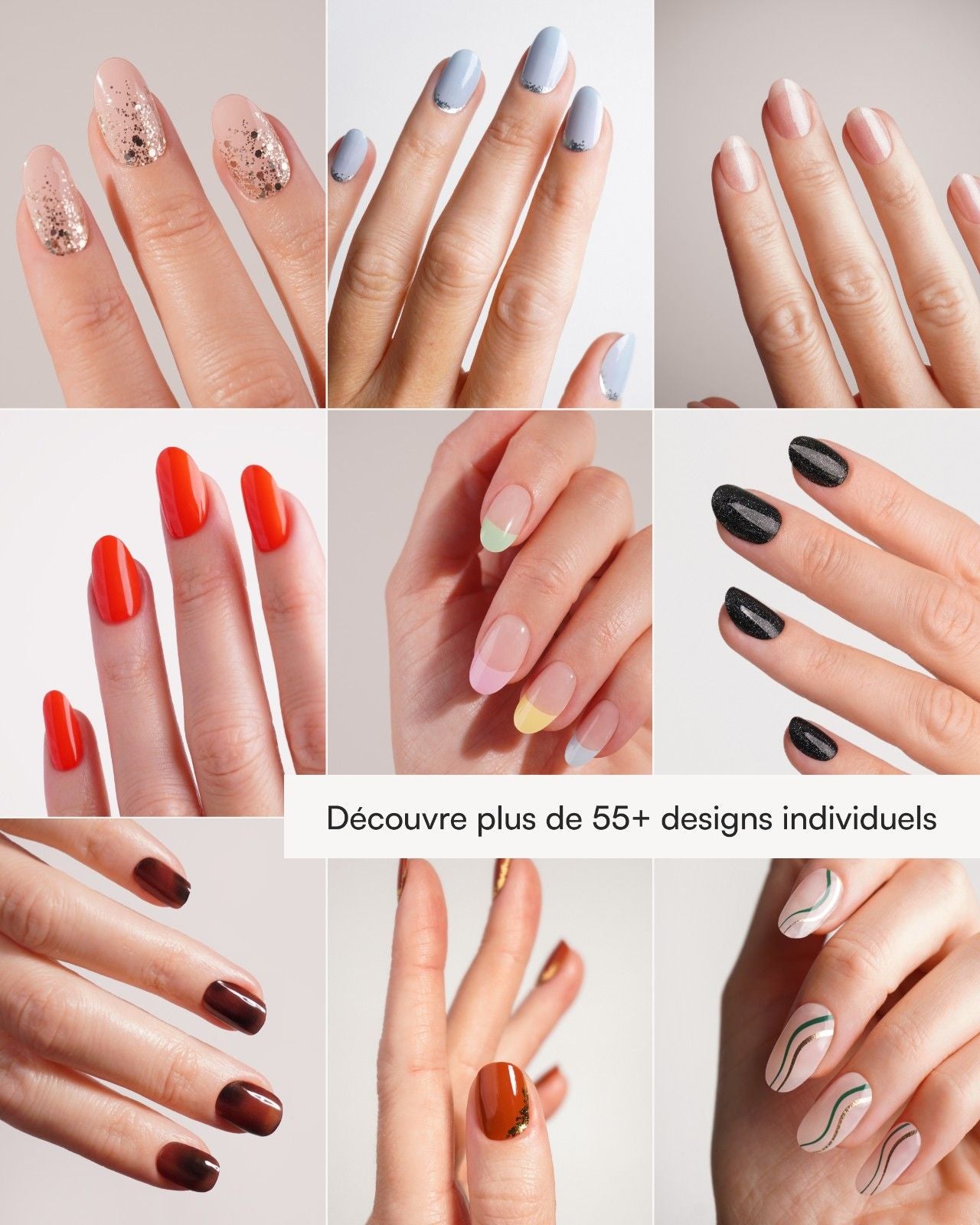 Press Ons en gel souple On Fire Courte Amande - Doonails France