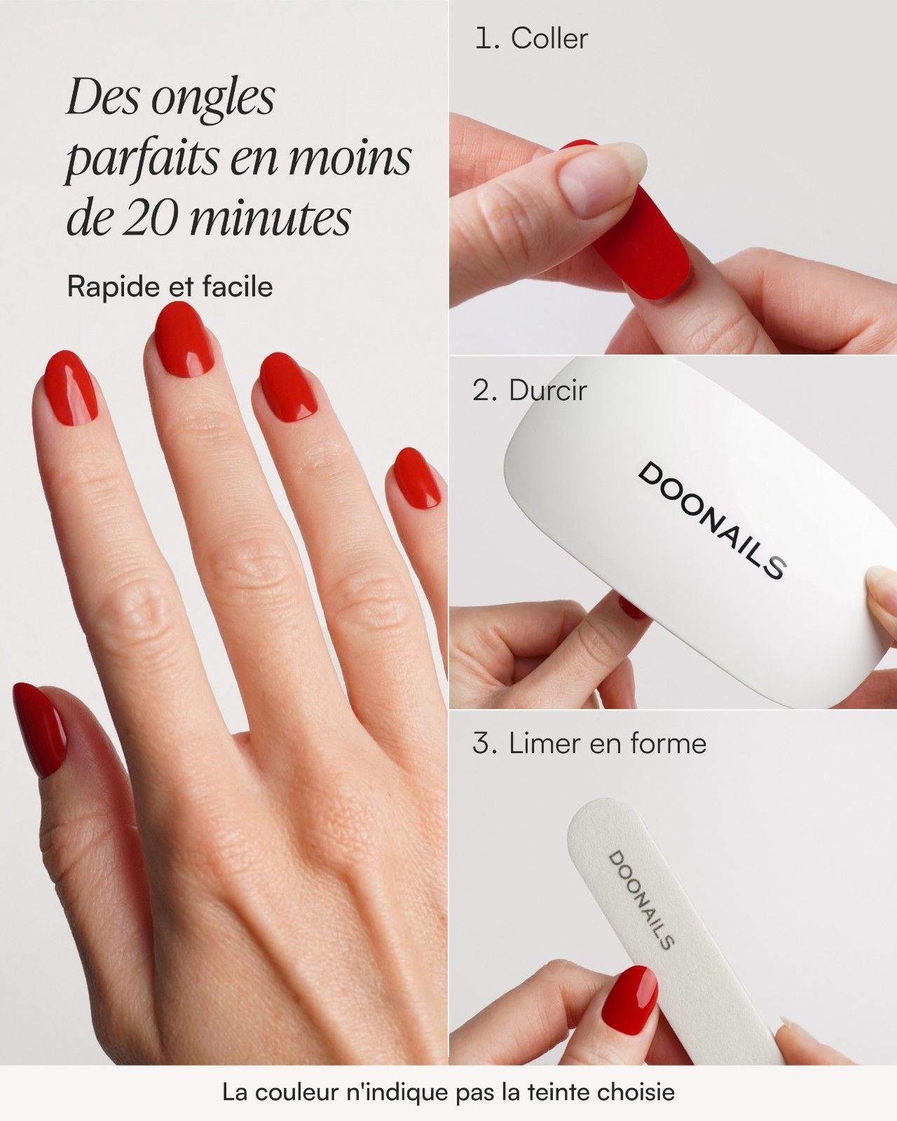 Press Ons en gel souple On Fire Courte Amande - Doonails France