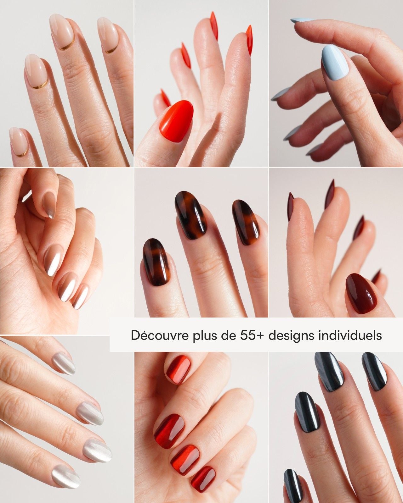 Press Ons en gel souple Love Paris Courte Amande - Doonails France