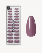 Press Ons en gel souple Silent Night Mauve Moyenne Amande - Doonails FranceDoonails