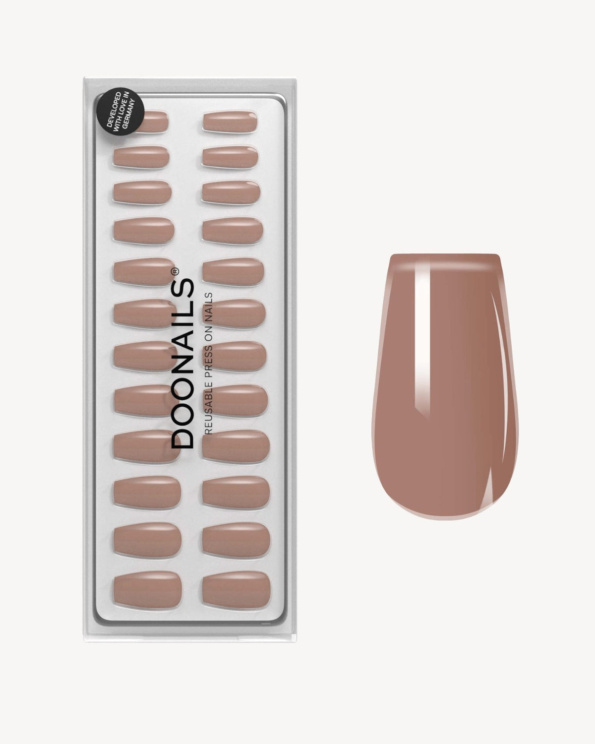 Press Ons en gel souple Espresso Courte Ballerine - Doonails FranceDoonails