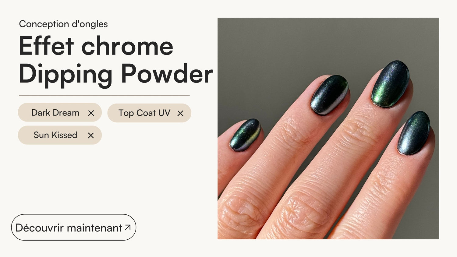 Effet chrome Dipping Powder