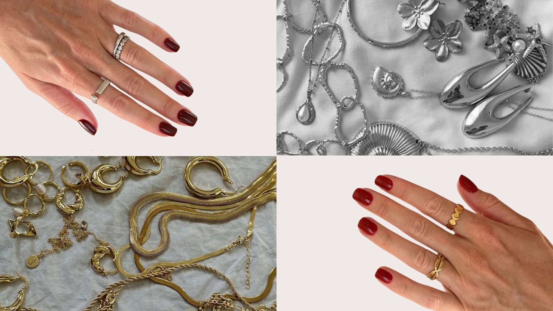 Quelle couleur d'ongles va avec les bijoux en or – et laquelle avec l'argent ?