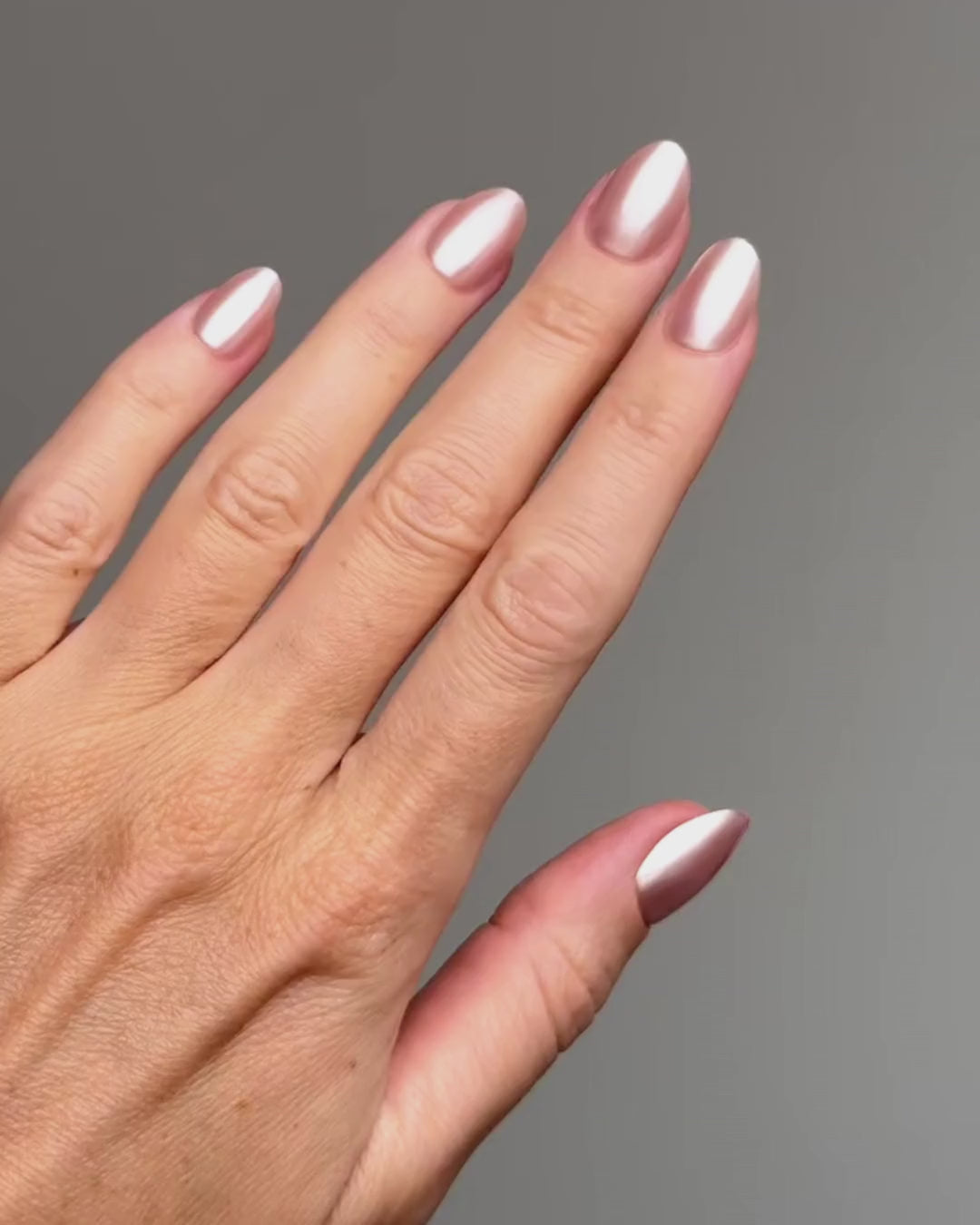 Édition Limitée Glazed Rose Courte Arrondie Press On en Gel Souple