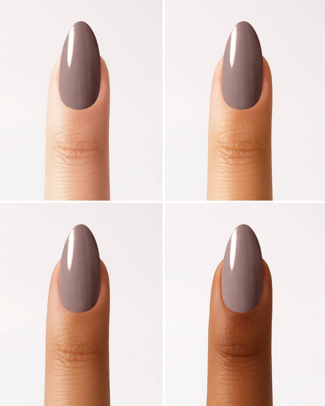 Press Ons en gel souple Silent Night Mauve Moyenne Amande