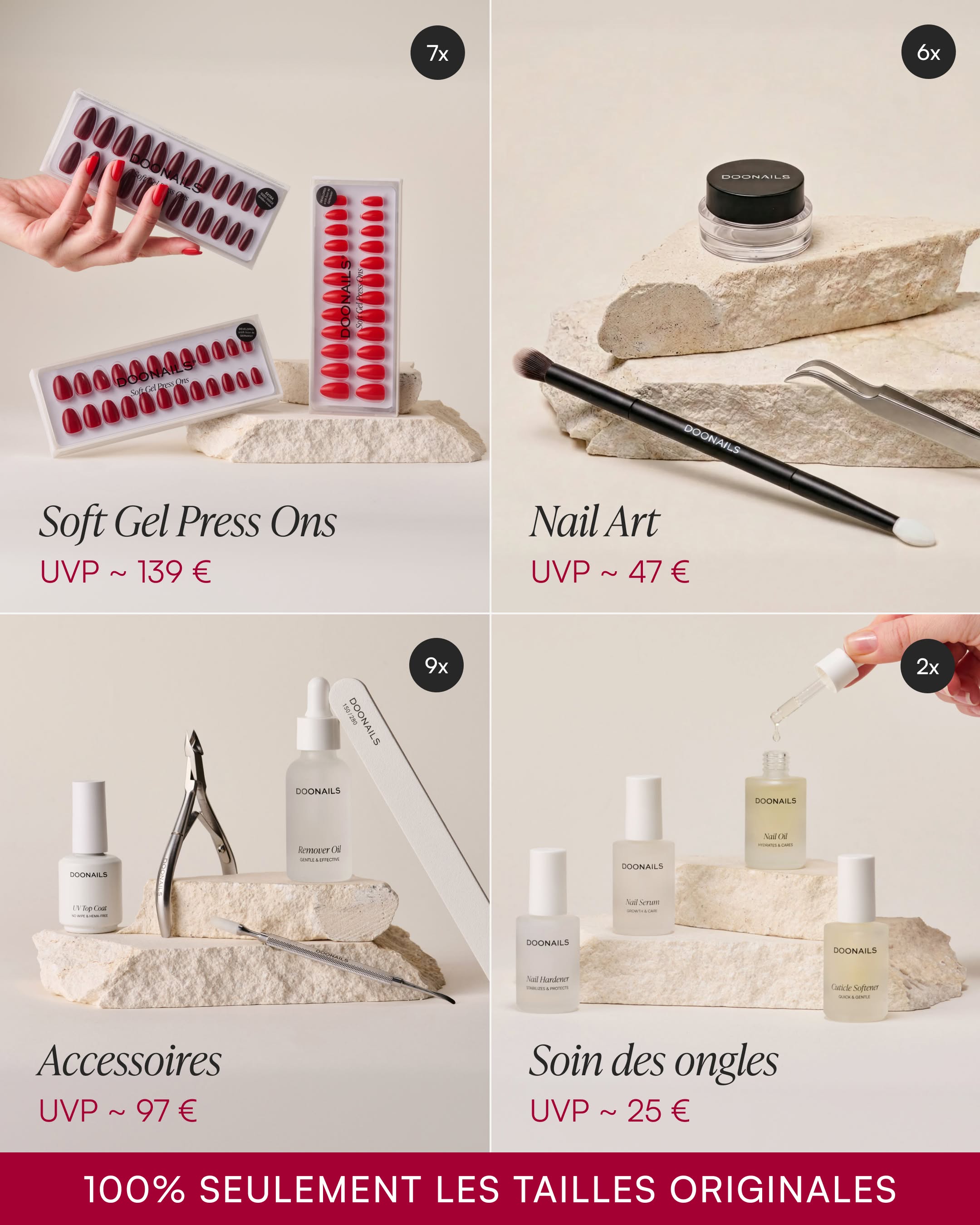 Calendrier de l'Avent Press Ons en Gel Souple