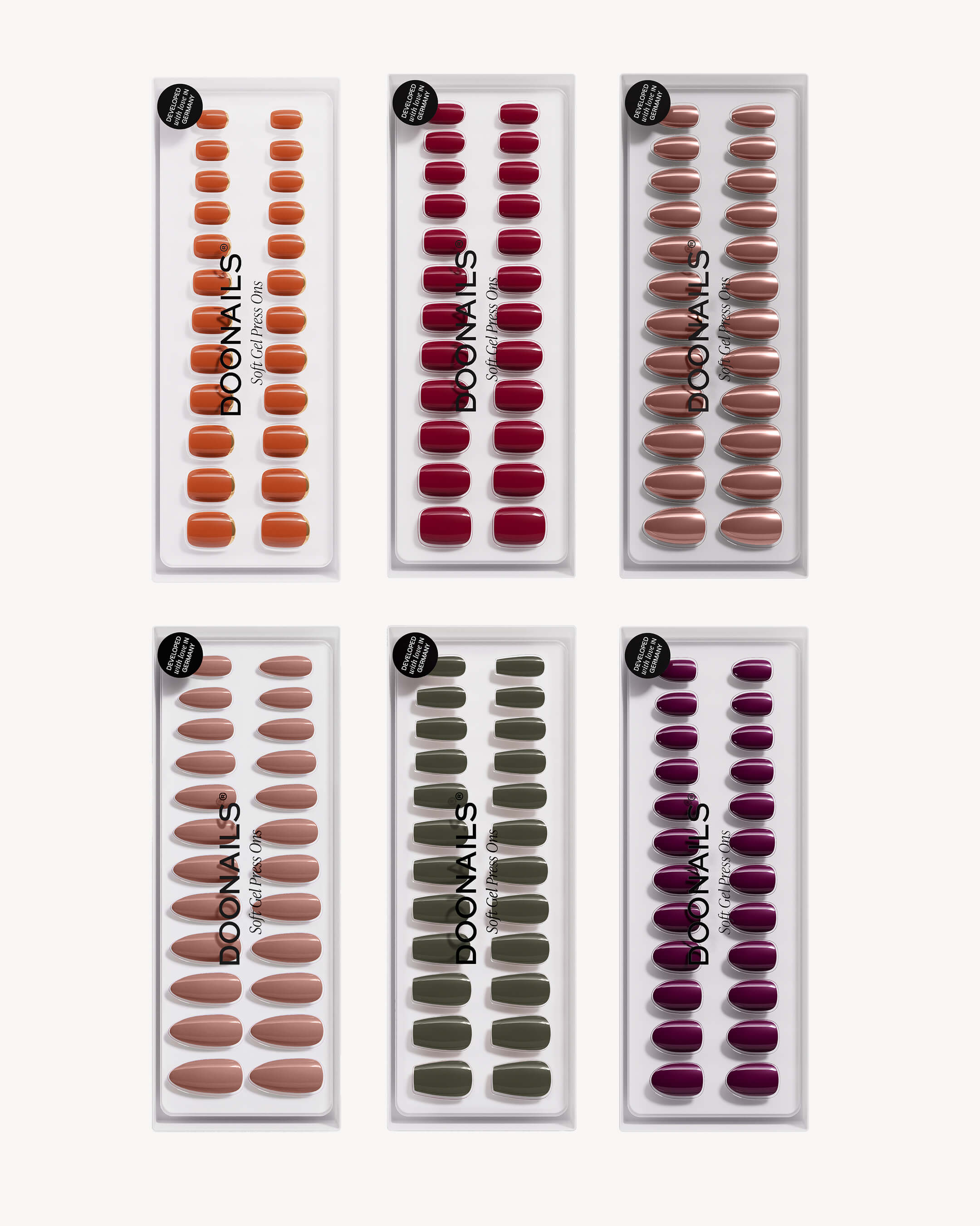 Paquet d'économies de couleurs - Press ons en gel souple