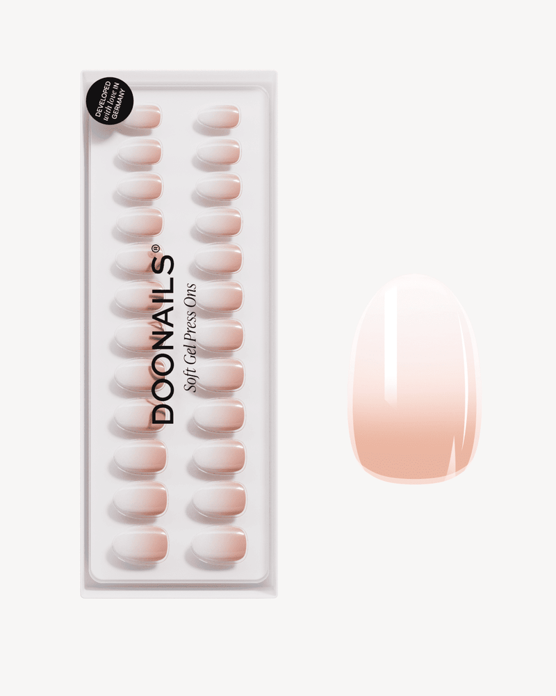 Babyboomer Courte Arrondie Press On en Gel Souple