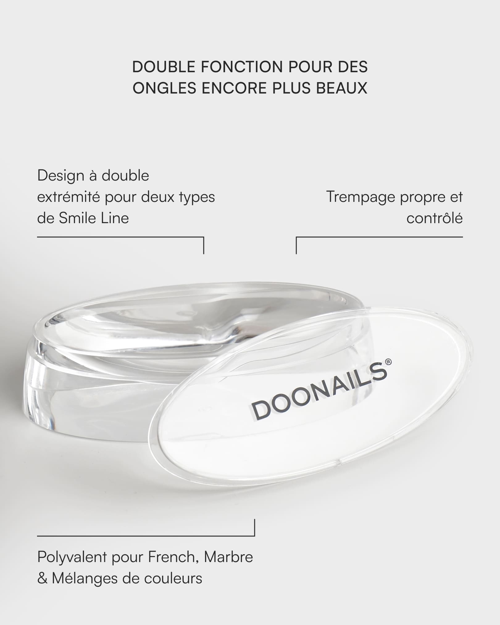 Forme de trempage pour french manucure