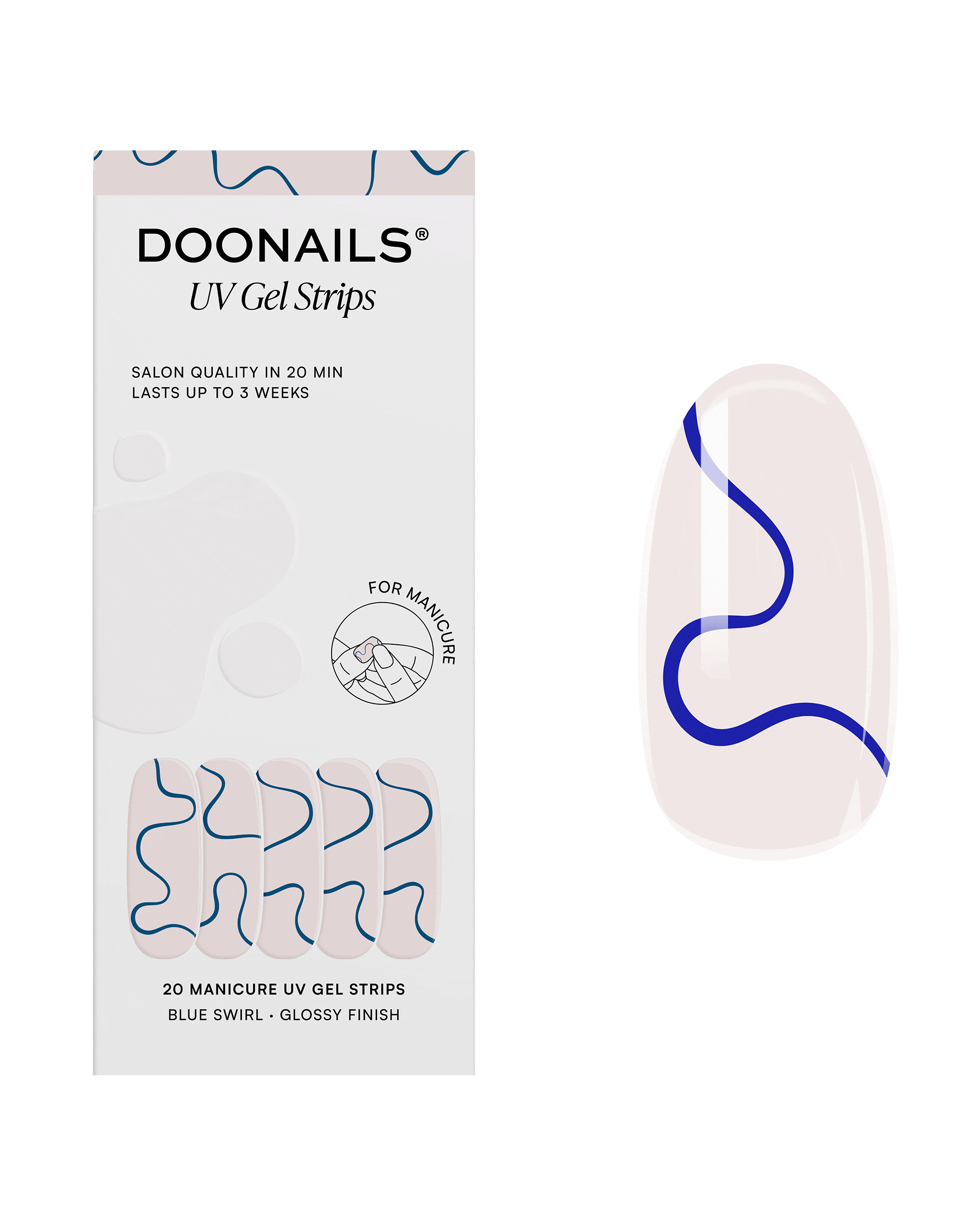 Blue Swirls Bandes en Gel
