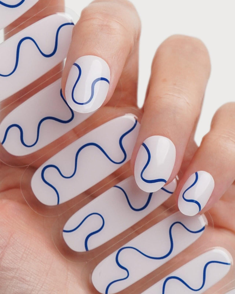 Blue Swirls Bandes en Gel UV