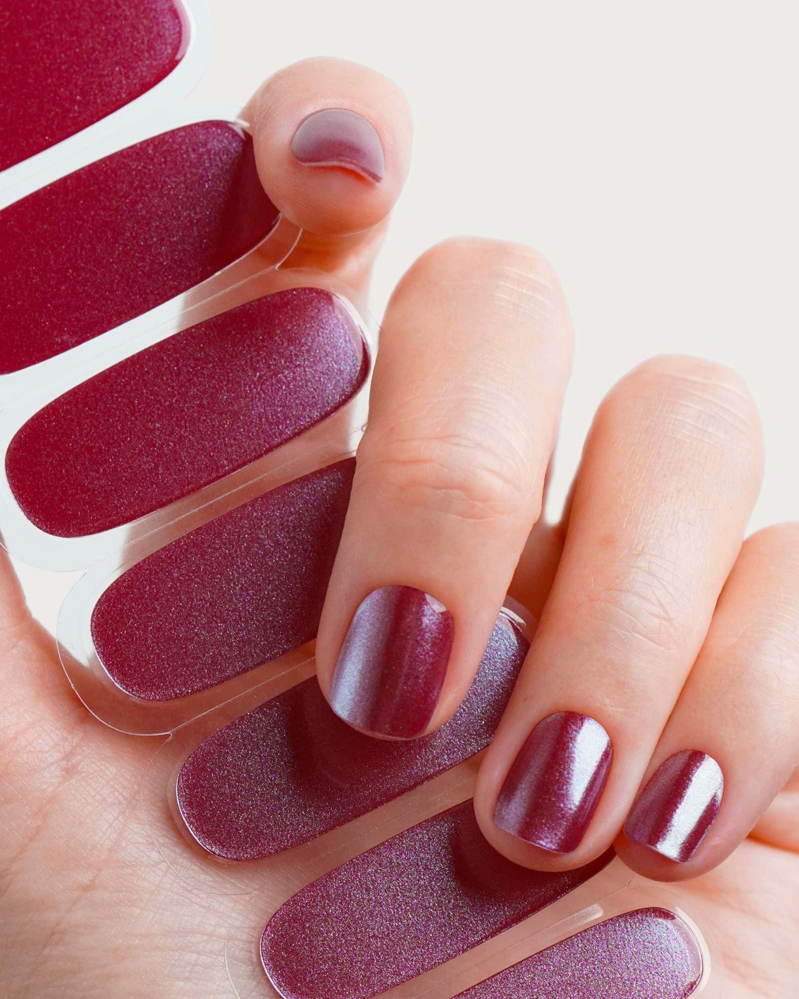 Glazed Burgundy Bandes en Gel UV