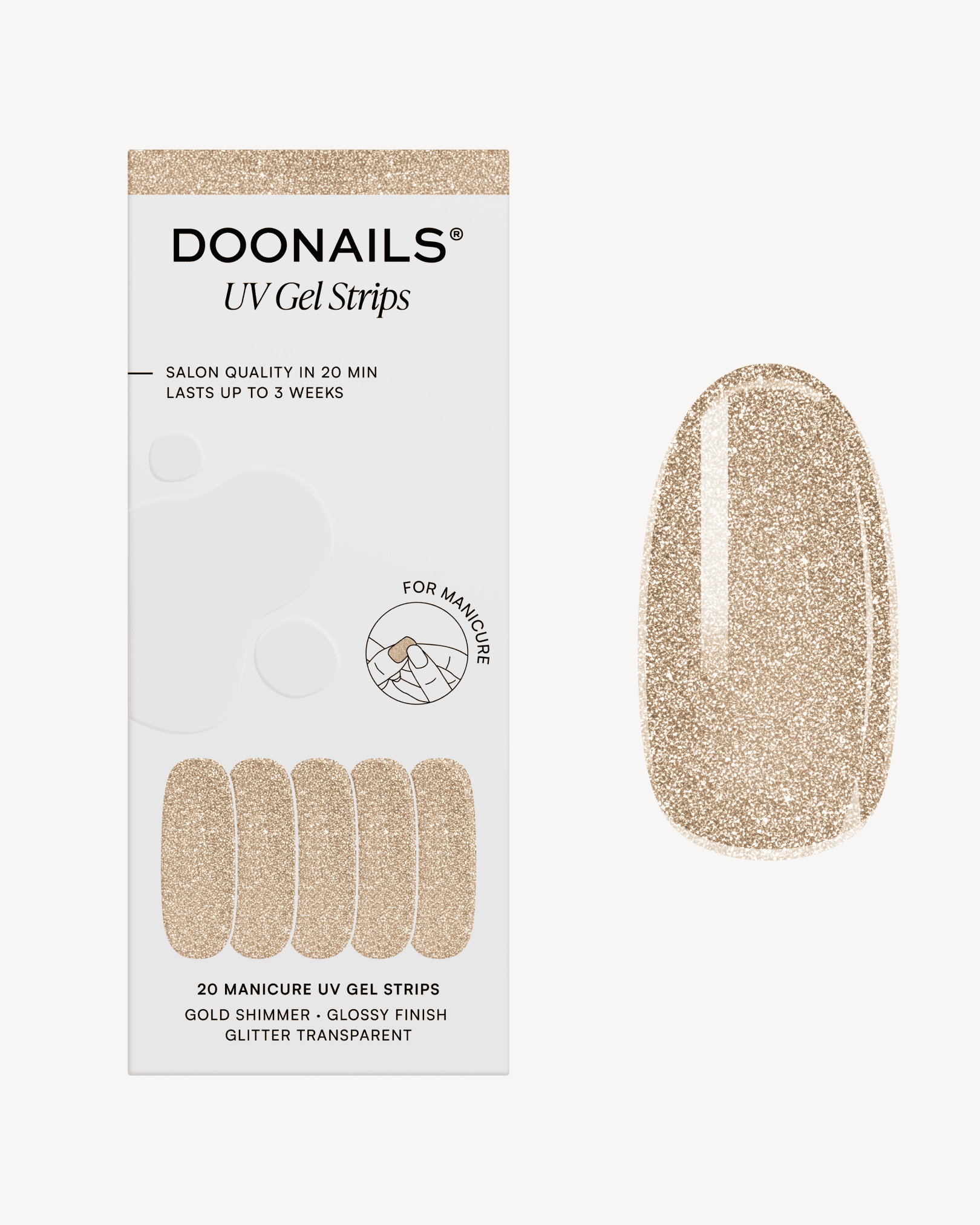 Gold Shimmer Bandes en Gel