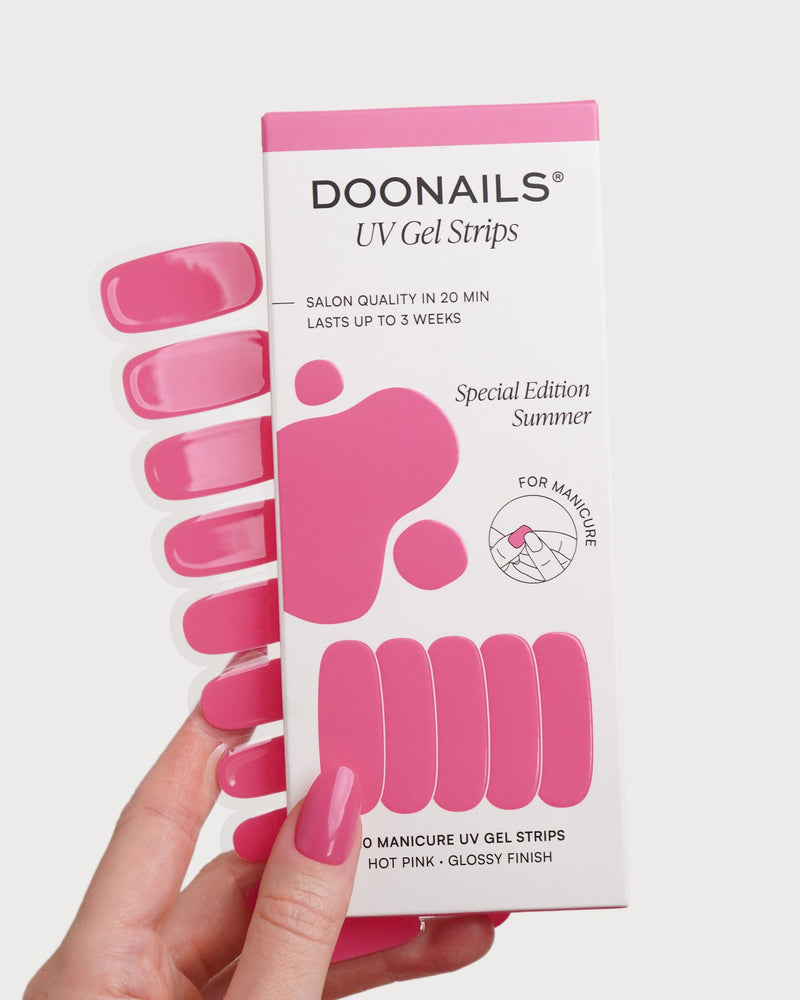 Hot Pink Bandes en Gel UV