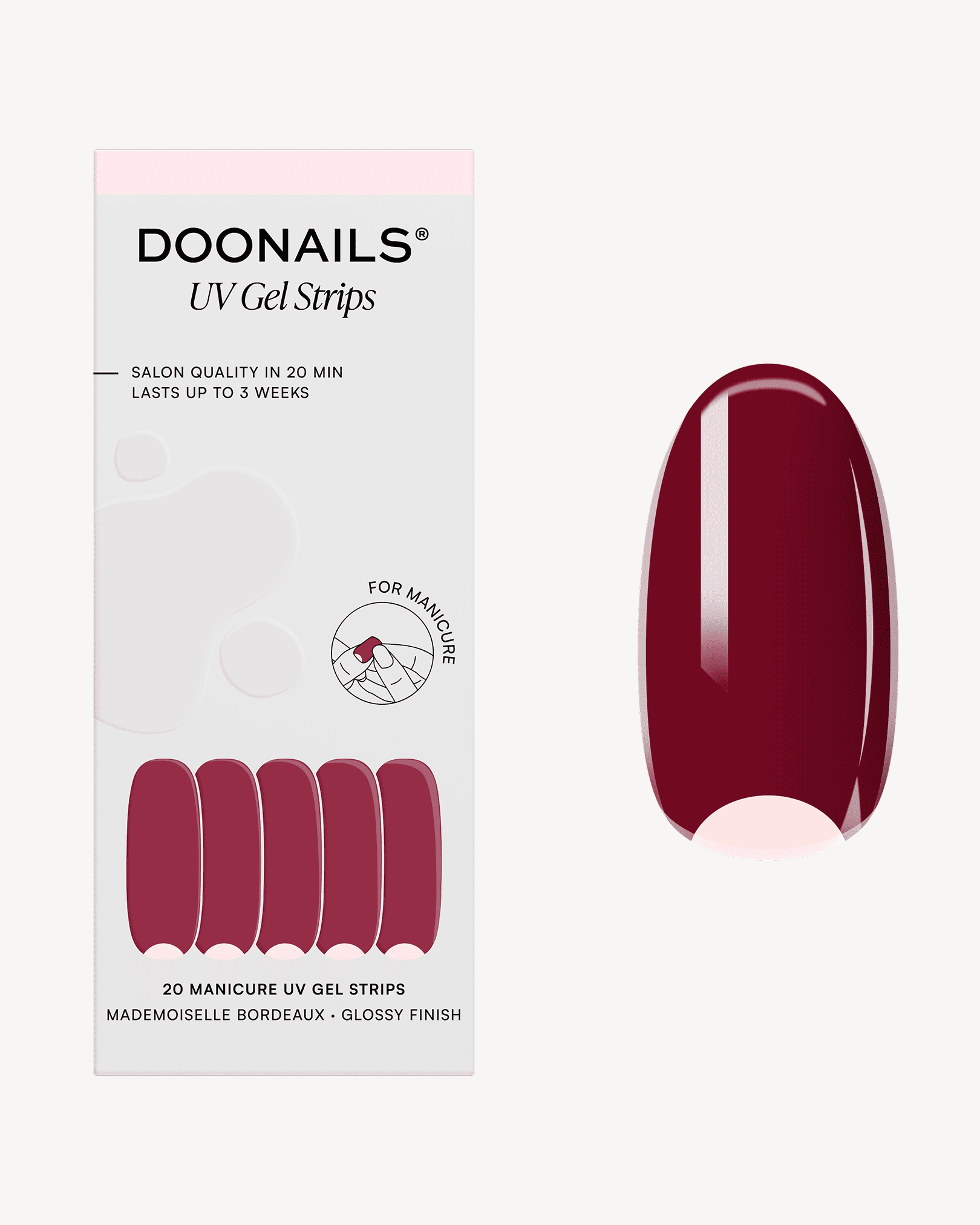 Mademoiselle Bordeaux Bandes en Gel UV