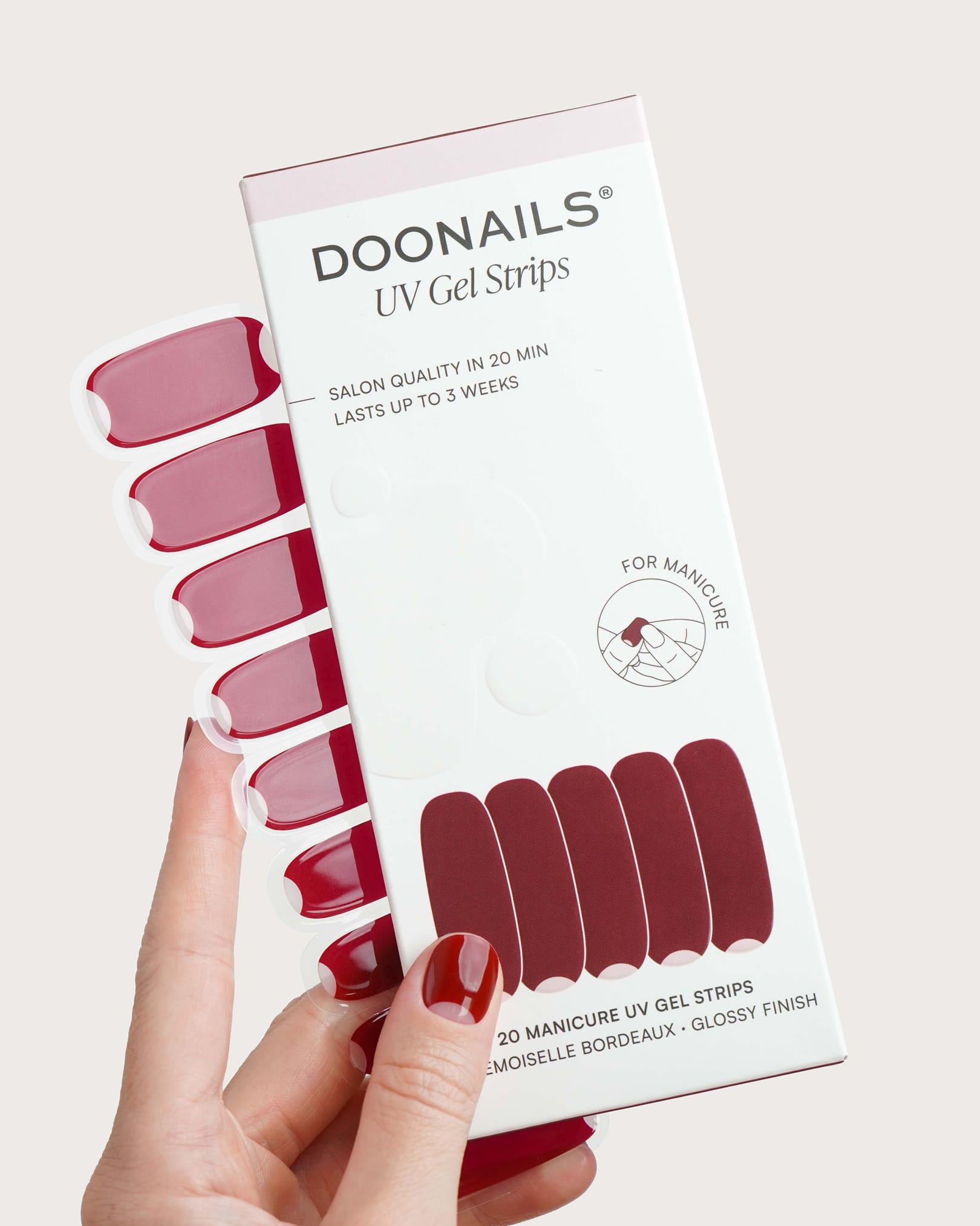 Mademoiselle Bordeaux Bandes en Gel UV