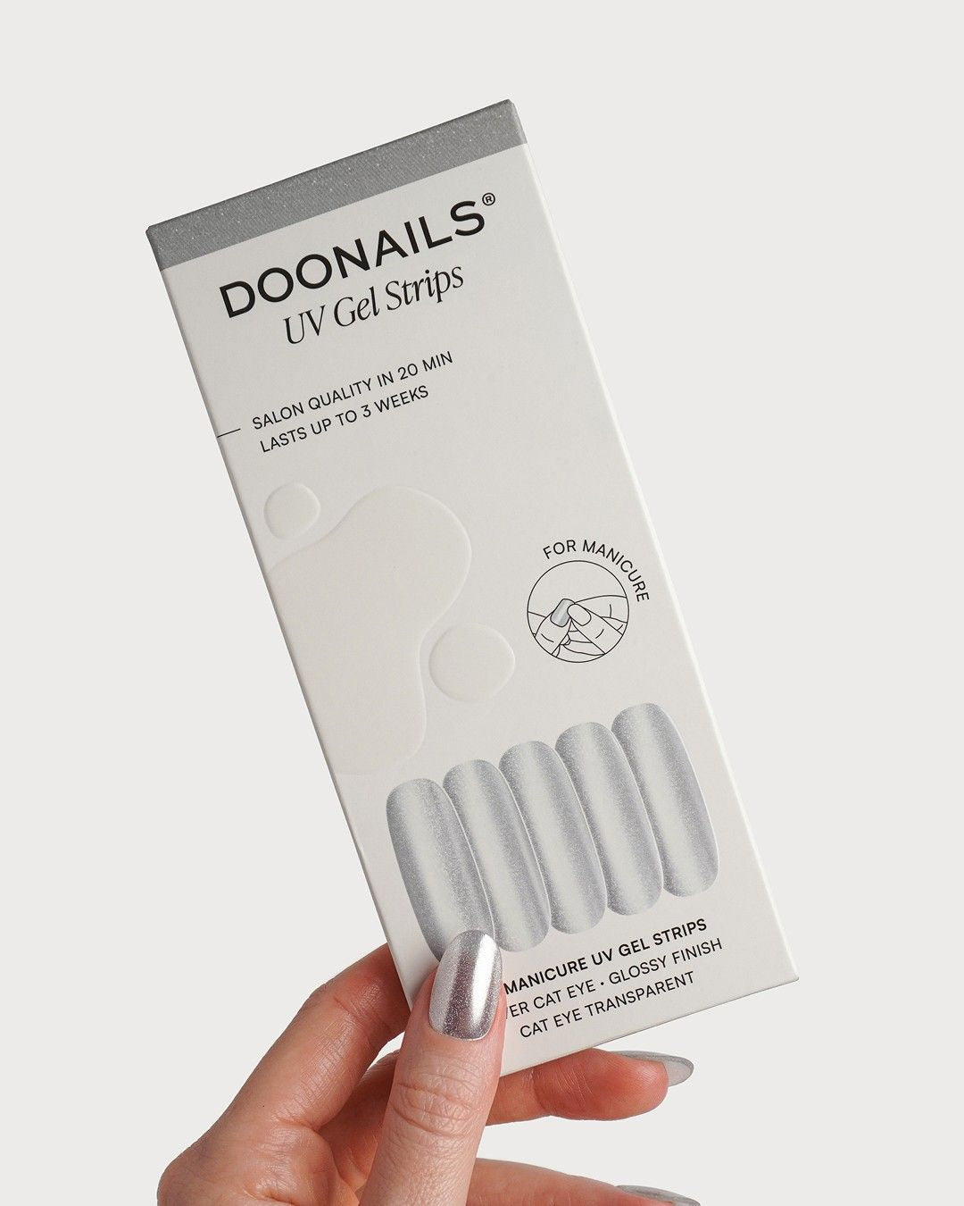 Silver Cat Eye Bandes en Gel