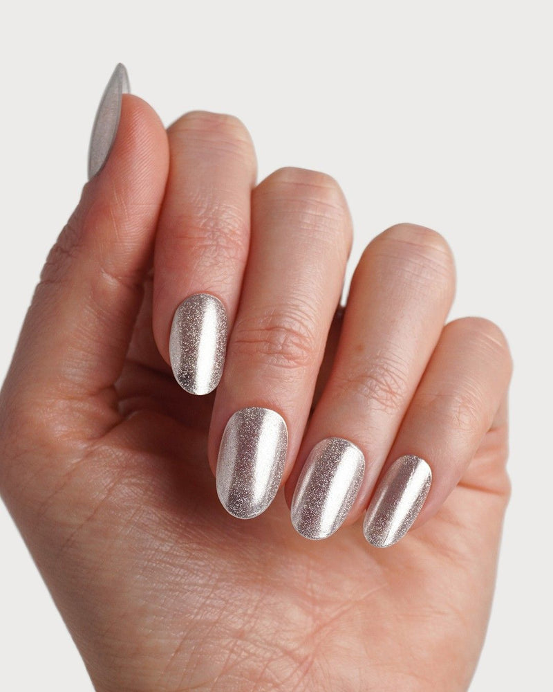 Silver Cat Eye Bandes en Gel UV