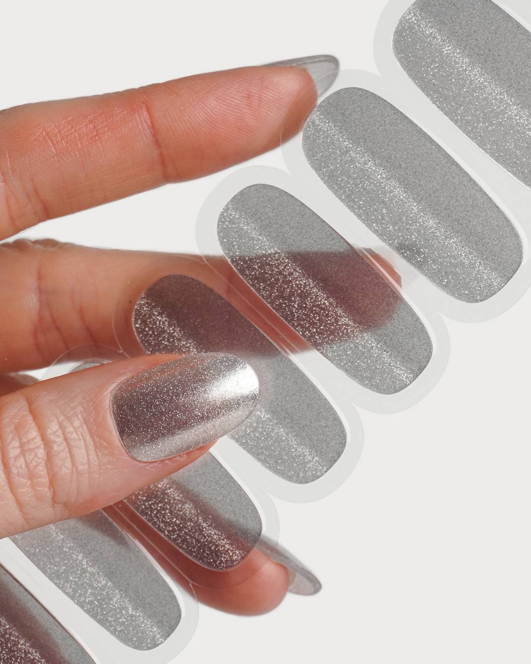 Silver Cat Eye Bandes en Gel