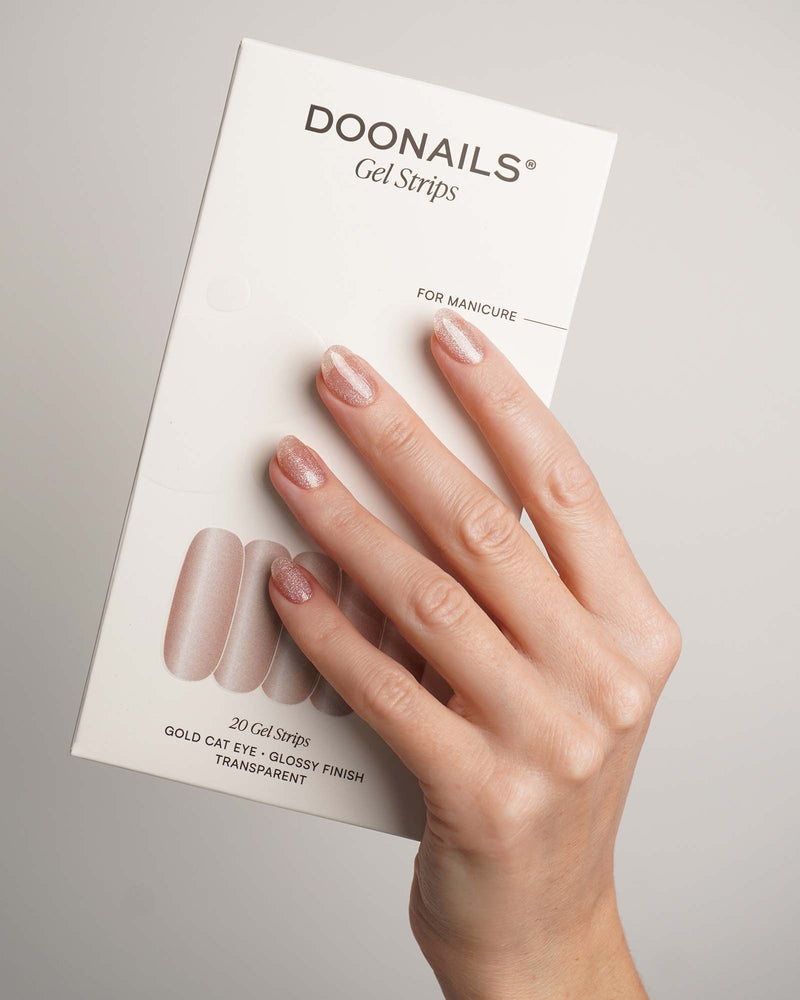 Gold Cat Eye Bandes en Gel - Doonails France