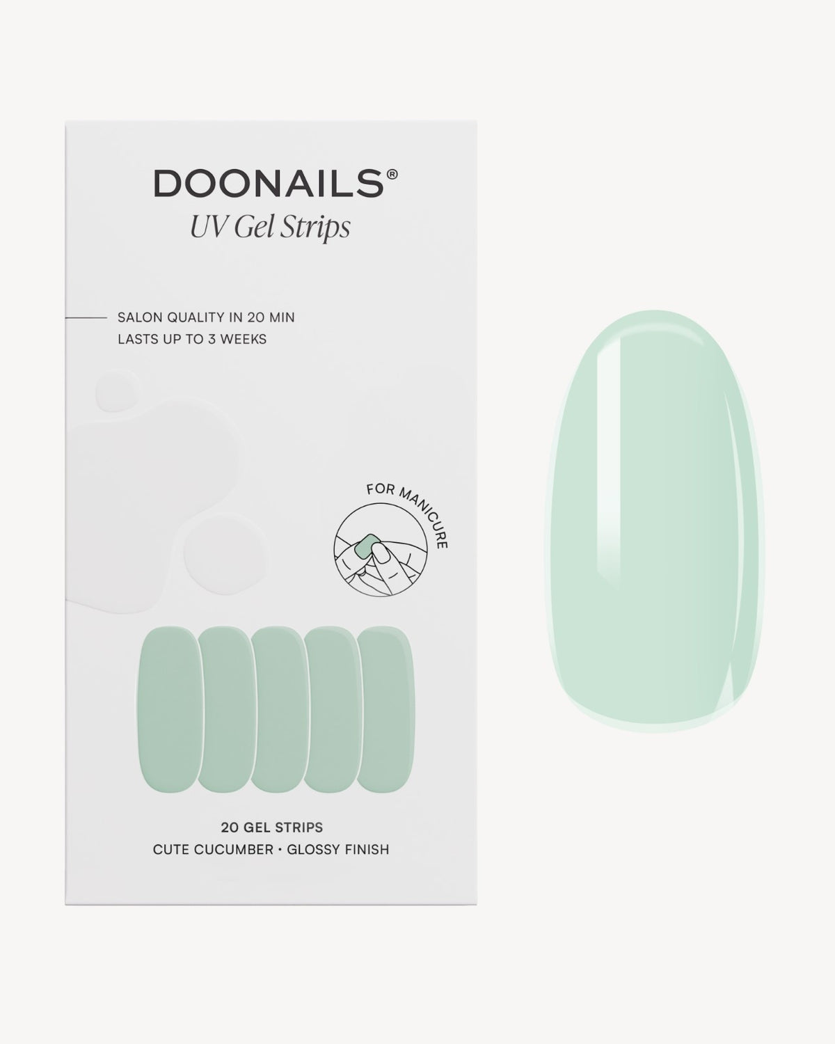 Cute Cucumber Bandes en Gel UV