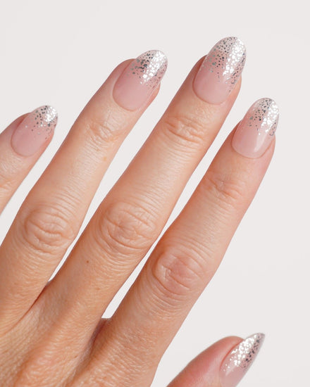 Silver Glitter Ombre
