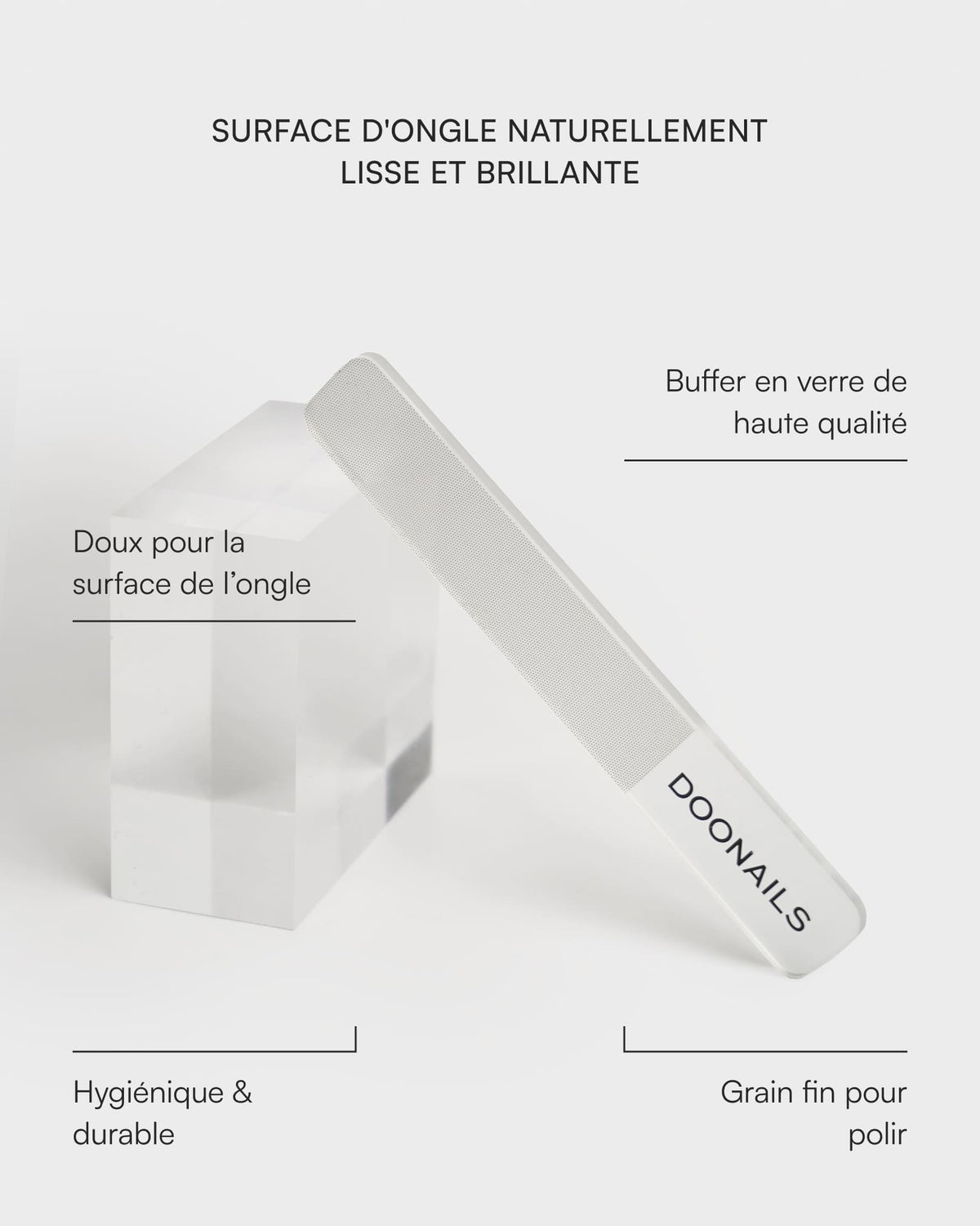 Polissoir à ongles en verre