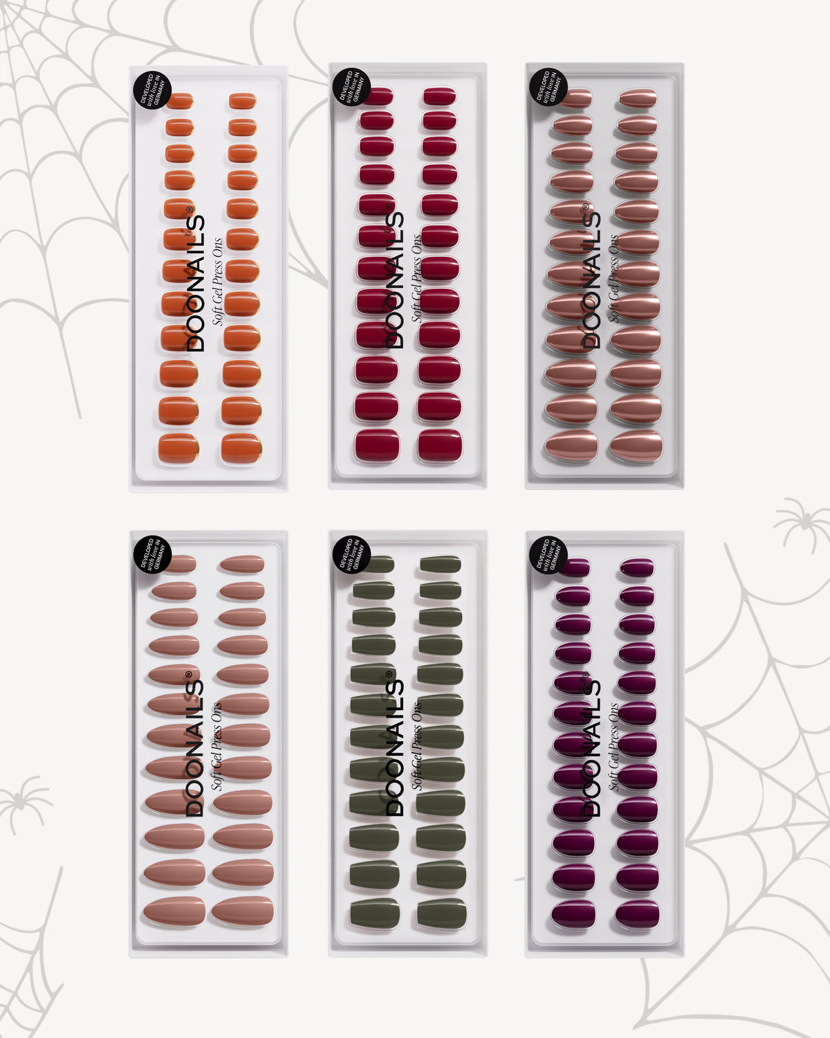 Paquet d'économies de couleurs - Press ons en gel soupleDoonails