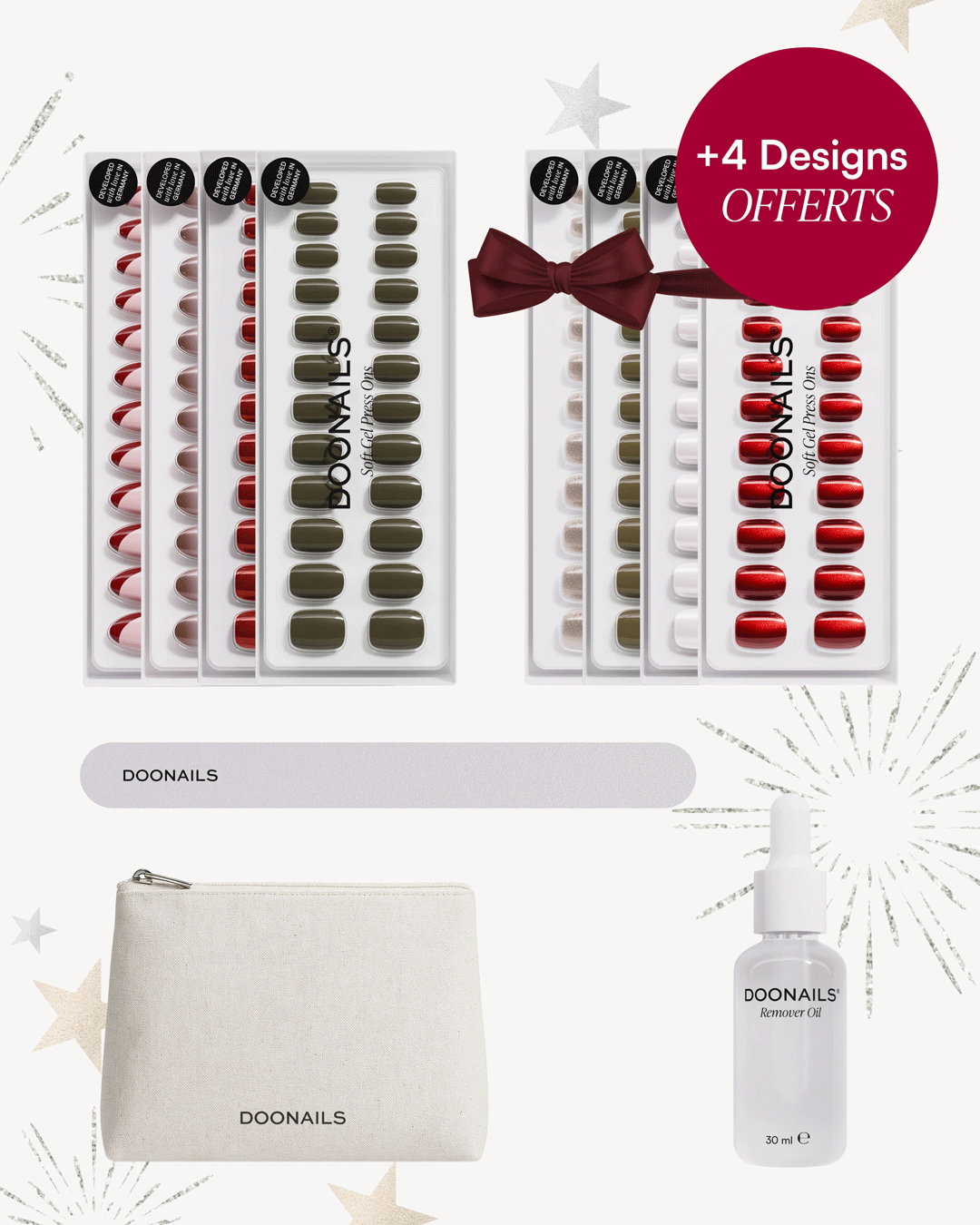 Kit de démarrage du Nouvel An – Press Ons en gel souple