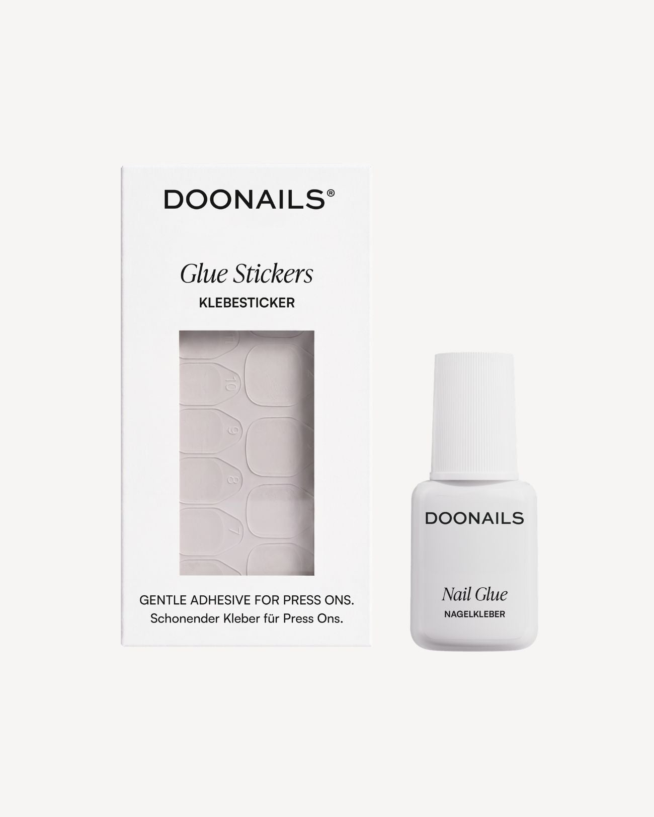 Bundle colle à ongles & stickers adhésifs