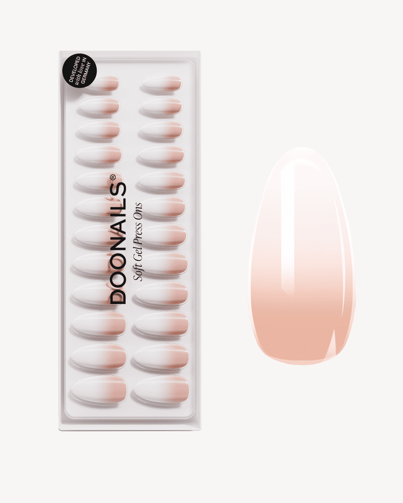 Babyboomer Moyenne Amande Press Ons en Gel Souple
